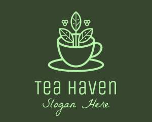 Herbal Tea Leaf Cup logo