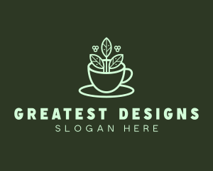 Herbal Tea Cup logo design