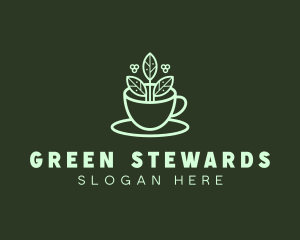 Herbal Tea Cup logo design