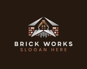 Masonry Brick Trowel logo design