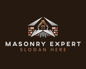 Masonry Brick Trowel logo design