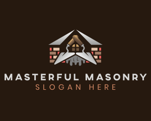 Masonry Brick Trowel logo design