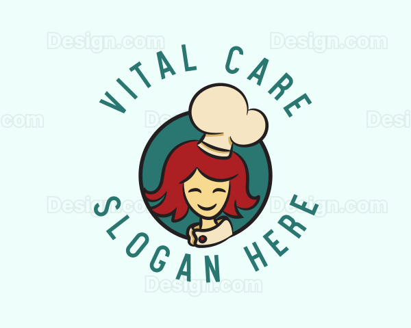 Smiling Cafeteria Chef Logo