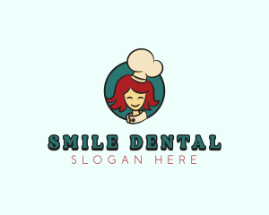 Smiling Cafeteria Chef logo design