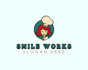 Smiling Cafeteria Chef logo design