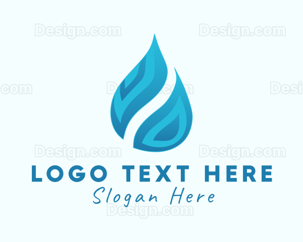 Water Element Droplet Logo