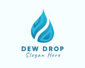 Water Element Droplet logo design