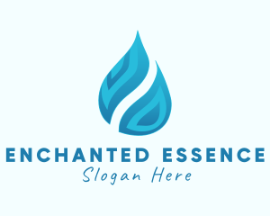 Water Element Droplet logo design