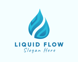 Water Element Droplet logo design