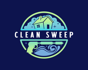 Power Wash Maintenance Cleaning logo design