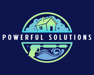 Power Wash Maintenance Cleaning logo design