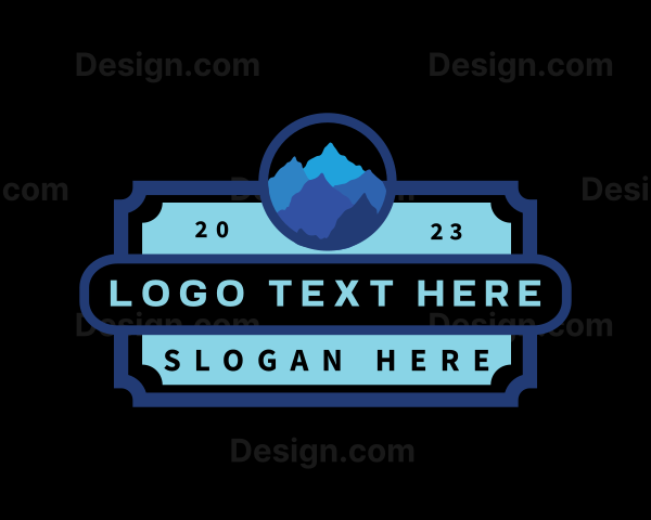 Mountain Ridge Landscape Logo