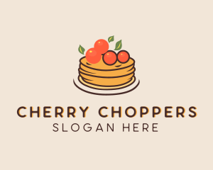 Cherry Pancake Pastry logo design