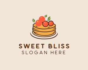 Cherry Pancake Pastry logo design