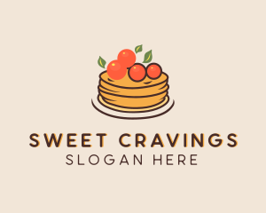 Cherry Pancake Pastry logo design