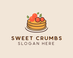 Cherry Pancake Pastry logo design