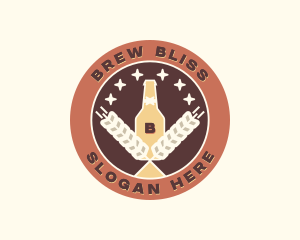 Wheat Beer Brewery logo design