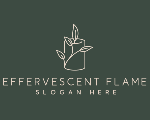 Candle Leaf Flame logo design