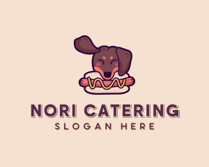 Dachshund Hotdog Sausage logo design