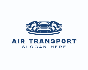 Pickup Truck Transport logo design