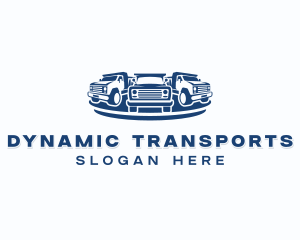 Pickup Truck Transport logo design