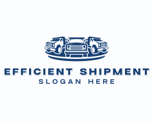 Pickup Truck Transport logo design