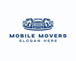 Pickup Truck Transport logo design