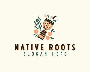 Native African Drum logo design