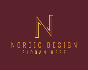 Interior Design Firm Letter N logo design
