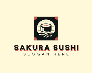 Japanese Maki Sushi logo design