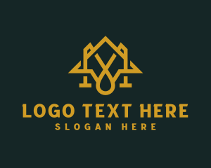 Elegant Polygon Letter M logo