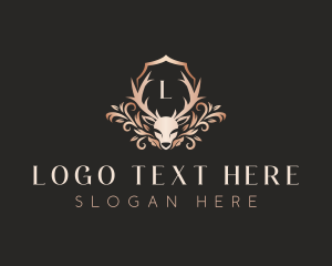 Luxury Floral Deer logo