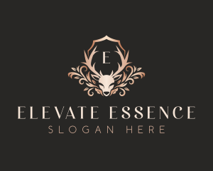 Luxury Floral Deer Logo