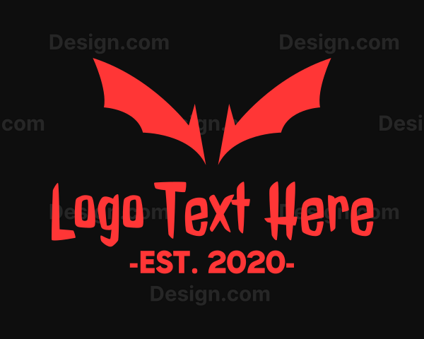 Horror Bat Wings Logo