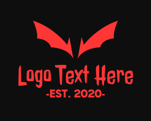 Horror Bat Wings logo