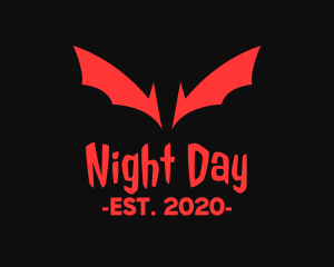 Horror Bat Wings logo design