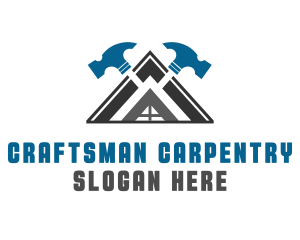 Hammer House Carpenter logo design