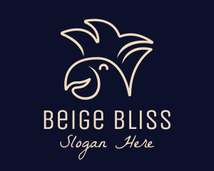 Beige Cockatoo Bird logo design