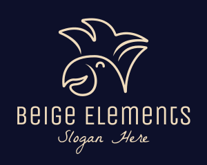 Beige Cockatoo Bird logo