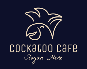 Beige Cockatoo Bird logo