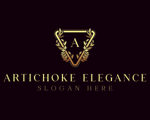 Elegant Wreath Ornament logo design