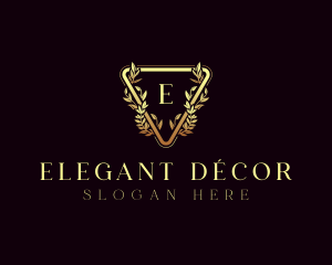 Elegant Wreath Ornament logo design