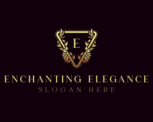 Elegant Wreath Ornament logo design