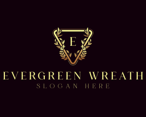 Elegant Wreath Ornament logo design