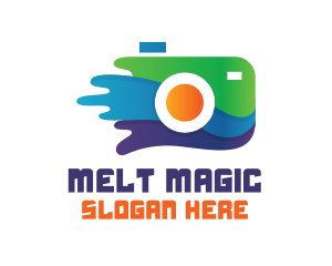 Melting Wave Camera logo design