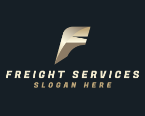Logistics Freight Courier Letter F logo