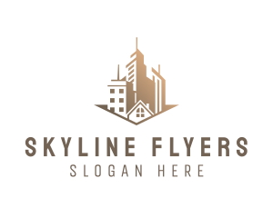 Real Estate Skyscraper House logo design