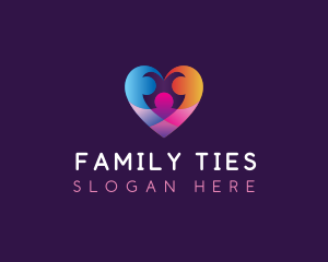 Heart Family Parenting logo design