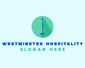 Medical Intravenous Pole logo design