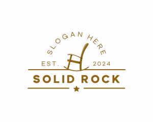 Wood Rocking Chair logo design